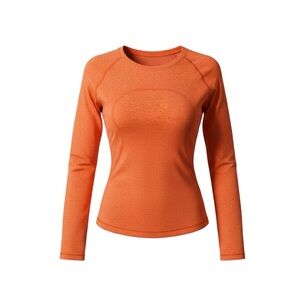 lululemon athletica Long Sleeve Crew Neck Top - Orange